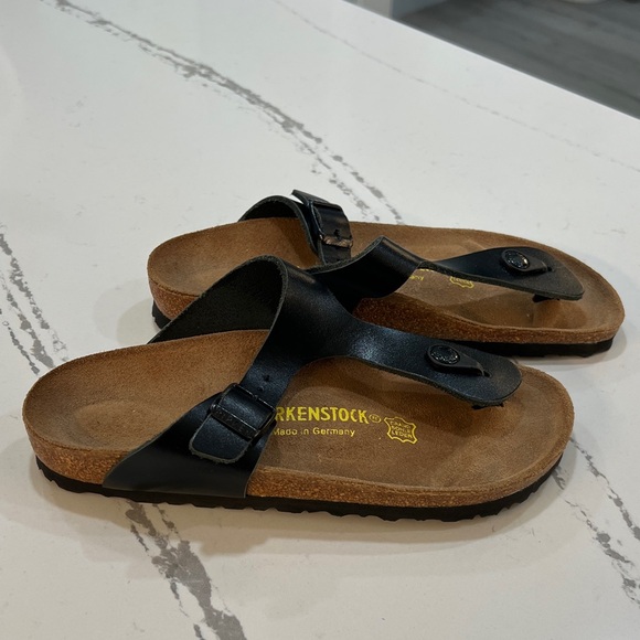 Birkenstock Shoes - Birkenstock Gizeh Birko-Flor Slide Black Sandals size 37 EU/ 6.5 US